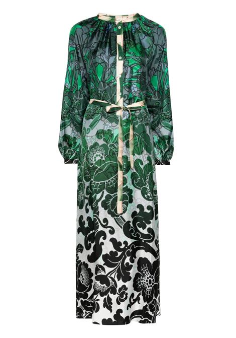 Abito in stampa floreale all-over in seta multicolore PIERRE LOUIS MASCIA | ALOE/S-AB11524511817/101